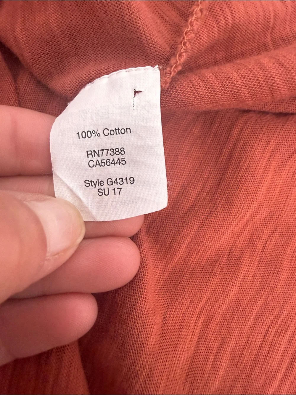 Madewell V-Neck Pocket Tank Top - Rust Red Women’s Small